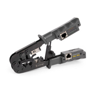 JT-02T, Клещи для обжима разъемов 8Р8С (RJ-45), 6Р6С (RJ-12), 6P4C (RJ-11), 6Р2С, встроенные модули, встроенная функция тестирования кабельных линий