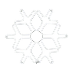 Фигура Снежинка из гибкого неона, 60х60 см, цвет свечения белый 501-325