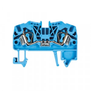 Проходная клемма WKF 4/35 BL, Проходная клемма, тип фиксации провода: пружинный, номинальное сечение: 4 мм кв., 32A, 800V, ширина: 6 мм, цвет: синий, тип монтажа: DIN35