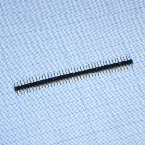 PSLM 1x40 вилка цанг., Гнезда цанговые однорядные для монтажа в отверстия 40pin, шаг 2.54мм