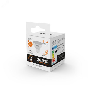 Лампа светодиодная Elementary 11Вт MR16 софит 3000К тепл. бел. GU5.3 850лм 13511