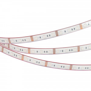 Лента герметичная RTW-PFS-B60-13mm 12V RGB (14.4 W/m, IP68, 5060, 5m) 033790, Светодиодная лента RTW-PFS-B60, герметичная IP68 (PFS-полная силиконовая экструзия). Светодиоды 5060, 60 шт/м (300 шт на 5 м), белая плата, ширина 13 мм, скотч 3M. Цвет RGB, угол 120°. Питание 12V, мощность 14.4 Вт/м (72 Вт на 5 м). Размеры 5000x13x5.5 мм