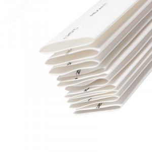 Трубка термоусадочная ТУТ нг 35,0/17,5 белая, термоусаживаемая трубка в метровой нарезке, не поддерживает горение