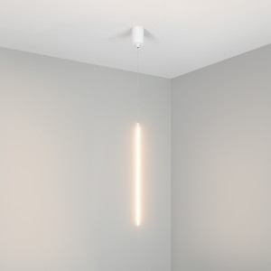 Светильник SP-UMBRA-HANG-V-L600-10W Warm3000 (WH, 120 deg, 230V) 036949, Декоративный подвесной светильник. Мощность 10 Вт, св. поток 410 лм, 40 лм/Вт, теплый 3000 K, CRI>90, угол 120°, напряжение питания 230 В. Белый корпус из алюминия и металла, экран из силикона, степень защиты IP20. Размер: длина 590 мм, диаметр 16 мм, габ