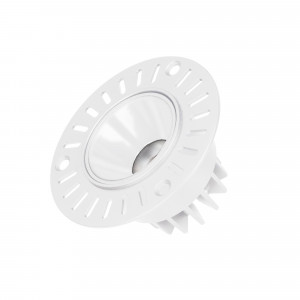 Светильник MS-ATLAS-TRIMLESS-R50-6W Warm3000 (WH, 40deg, 230V) 037060, Встраиваемый безрамочный светильник под шпаклевку. Мощность 6.3 Вт, св. поток 455 лм, 72 лм/Вт, тёплый 3000 K, CRI>90, угол 40°, напряжение питания 230 В. Белый круглый корпус из алюминия, экран PMMA, степень защиты IP20. Размер: диаметр 90 мм, высота 52