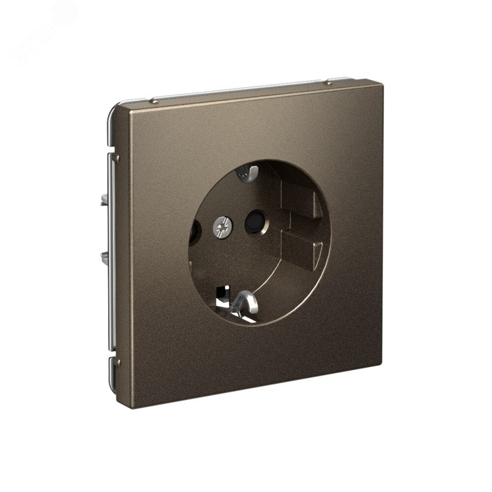 Изображение товара ARTGALLERY Розетка с заземлением со шторками 16А механическая мокко GAL000645S