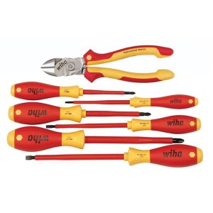 32858, Отвертки, гаечные ключи и гайковерты со сменными головками Insulated Lineman's Pliers & Drivers Set