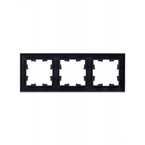 Рамка 3-м BRITE РУ-3-БрЧ черн. BR-M32-K02