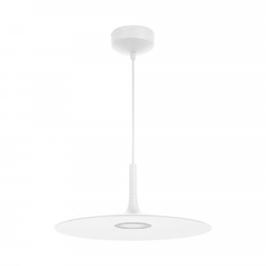 Светильник SP-FIORE-R400-13W Day4000 (WH, 120 deg, 230V) 035999, Подвесной светильник. Мощность 13 Вт, св. поток 700 лм, 55 лм/Вт, дневной 4000 K, CRI>90, угол 120°, напряжение питания 230 В. Белый круглый корпус из алюминия, рассеиватель каленое матовое стекло , степень защиты IP20. Размер: диаметр 400 мм, высота осно