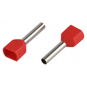 Наконечник-гильза с изолированным фланцем (упаковка 50 шт.) NO-225-100 (двойной) НШвИ(2) 1,0-10 Б0063340