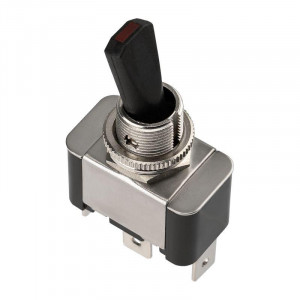 Тумблер 12В 30А (3c) ON-OFF 1п с красн. LED подсветкой (ASW-07D-2) блист. 06-0334-B