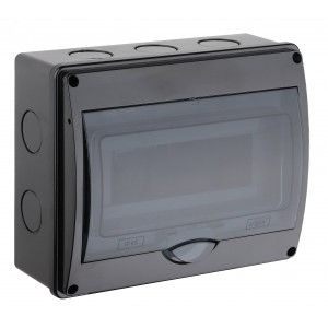 Щиток о/п на 10 мод.с вертик.двер.250х200х107мм черный Тусо 69011Ч