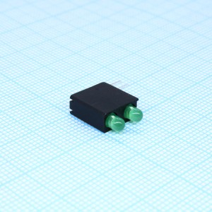 L-7104GE/2GD, Светодиодный модуль 2LEDх3мм/зеленый/568нм/12-30мкд/40°