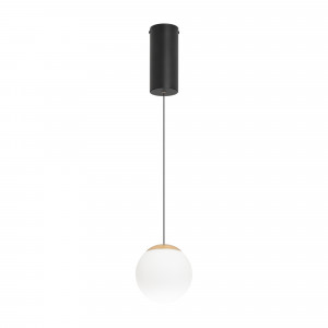 Светильник SP-BEADS-HANG-R130-10W Warm3000 (BK-GD, 250 deg, 230V) 036523, Подвесной светильник. Мощность 10 Вт, св. поток 720 лм, 70 лм/Вт, теплый 3000 K, CRI>90, угол 250°, напряжение питания 230 В. Черно-золотой круглый корпус из алюминия и стали, рассеиватель стекло, степень защиты IP20. Размер: диаметр 130 мм, размер чаши: