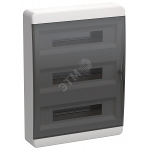 Корпус пластиковый ЩРН-П-54 IP41 черн. прозр. дверь TEKFOR TF5-KP12-N-54-41-K01-K03