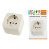 Розетка 2П+З открытой установки IP20 16А, сл. кость 