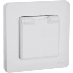 Розетка 1-м СП Inspiria 16А IP44 250В 2P+E защ. шторки с крышкой немецк. стандарт механизм бел. Leg 673740