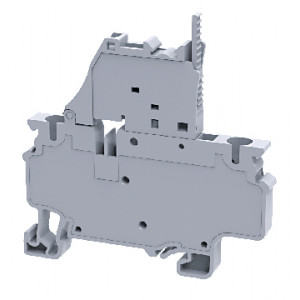 Предохранительная клемма CXF4, Предохранительная клемма, тип предохранителя: 5x20, тип фиксации провода: пружинный, номинальное сечение: 4 мм кв., 10A, 1000V, ширина: 6 мм, цвет: серый, тип монтажа: DIN35