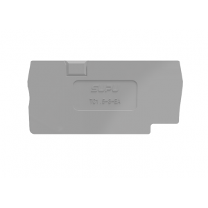 Торцевая крышка TC1.5-3-GY-EA, Торцевая крышка, для клемм TC1.5-3-..., цвет: серый