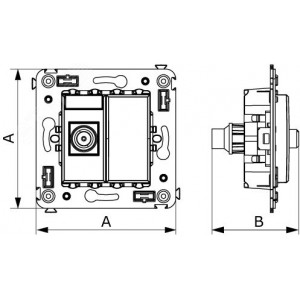 Розетка телевизионная одиночная TV СП Avanti "Белое облако" 4400503