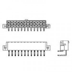 1-1586043-6, Проводные клеммы и зажимы RA HDR SCREW MNT 16P