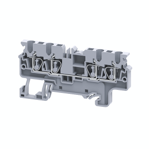 Клемма с четырьмя контактами пружинная OptiClip СX-2,5-QUATTRO-(0,2-4)-I-серый (100шт) 289753