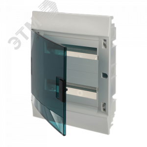 Щит распределительный встраиваемый ЩРв-п-24       пластиковый Mistral41 зеленая прозрачная дверь с  клеммами IP41 1SLM004101A1205