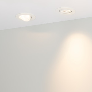 Светильник LTD-POLAR-TURN-R90-7W Warm3000 (WH, 36 deg, 230V) 032310, Встраиваемый поворотный светильник 