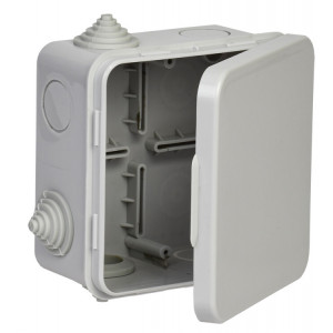 Коробка расп. КМ 100х100х50мм о/к IP54 4 вв. (7035) UKO31-100-100-050-K03-54G