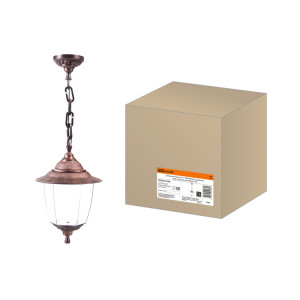 Светильник Прага Эл-11-70М 60 Вт Е27 подвесной медь, прозрачный плафон SQ0330-0530