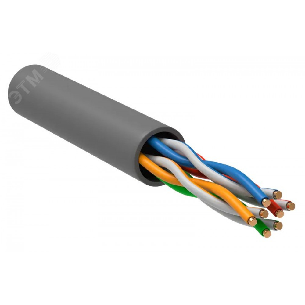 Изображение товара Кабель витая пара U/UTP Category 5e LSZH 8x24 AWG серый IEK