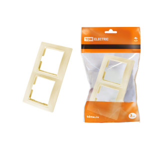 Рамка 2-х постовая горизонтальная сл. кость "Таймыр" SQ1814-0126