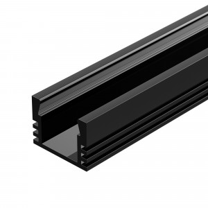 PDS-S-2000 ANOD BLACK RAL9005, Алюминиевый профиль для светодиодных лент и линеек. Цвет - чёрный (порошковая окраска). Габаритные размеры (LхWхH): 2000x16,2x12 мм. Ширина площадки для ленты 11,2 мм. Экраны, заглушки и другие аксессуары приобретаются отдельно. Цена за 1 метр.