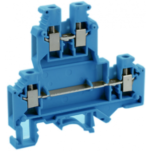 Этажная клемма UKJ-2.5/2-2L(BU), Этажная клемма, 2 этажа, тип фиксации провода: винтовой, номинальное сечение: 2,5 мм кв., 32A, 500V, ширина: 5,2 мм, цвет: синий, тип монтажа: DIN35