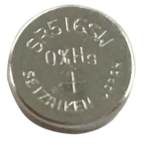 SR516SW, Плоская круглая батарея 0% Hg Low Drain 1.55V;12.5mAh