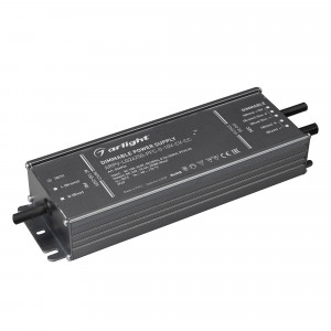 Блок питания ARPV-LG24250-PFC-0-10V-CV-CC (24V, 10.4A, 250W) 036936, Диммируемый источник напряжения с переходом в режим источника тока по стандарту 1-10 В без полного гашения (также доступно диммирование с помощью резистора 10кОм) с гальванической развязкой для светодиодных изделий. Входное напряжение 100-240 VAC. Выходны