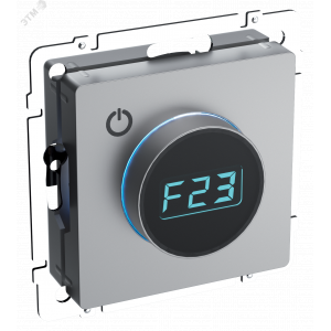 Термостат электронный с индикацией BRITE СП IP20 ТС10-1-БрС сталь BR-RT11-K46