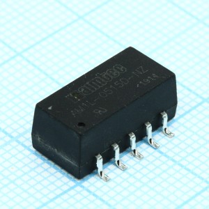 AM1L-0515D-NZ, DC/DC, 1Вт, вход 4.5…5.5В, выход ±15В/±0.033А, изоляция 1000В DC, КПД 78%,  для поверхностного монтажа, 15.24x11.2x6.25мм, -40…85°C, пластик