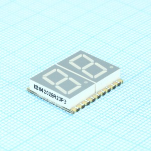 KCDA04-123, 2-х разрядный сегментный индикатор smd 10,16мм/зеленый/570нм/5,6-11мкд/ОА