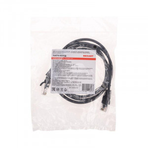 Патч-корд U/UTP CAT 5e RJ45-RJ45 26AWG LSZH черн. 1.5м 02-0102-105