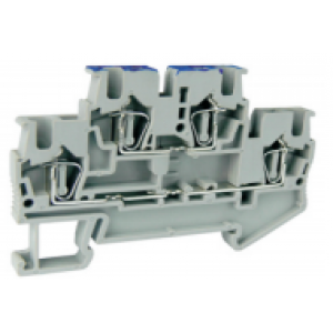 Этажная клемма UJ5-2.5/2-2/L-NE, Этажная клемма, 2 этажа, тип фиксации провода: пружинный, номинальное сечение: 2,5 мм кв., 26A, 500V, ширина: 5,2 мм, цвет: серый, тип монтажа: DIN35, стандарт GB/T14048.1,