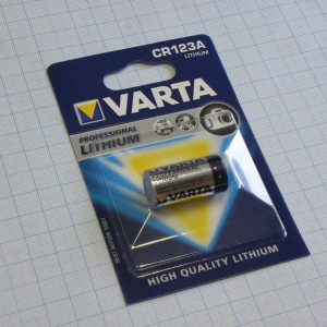 Батарея CR123A    Varta, Элемент питания литиевый