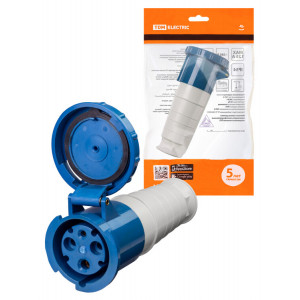 Розетка 233 переносная 2Р+РЕ 63А 220В IP54 SQ0603-0016