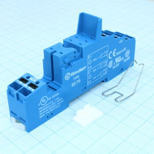 95.P5.SMA, Розетка с безвинтовыми клеммами Push-in для реле 40.51, 40.52, 40.61, 40.62; применяются модули 99.02, 86.03; в комплекте металлическая клипса 095.71; версия: синий цвет