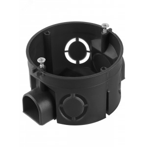 Установочная коробка СП D68х42мм, саморезы, стыковочные узлы, черная, IP20, SQ1402-1115