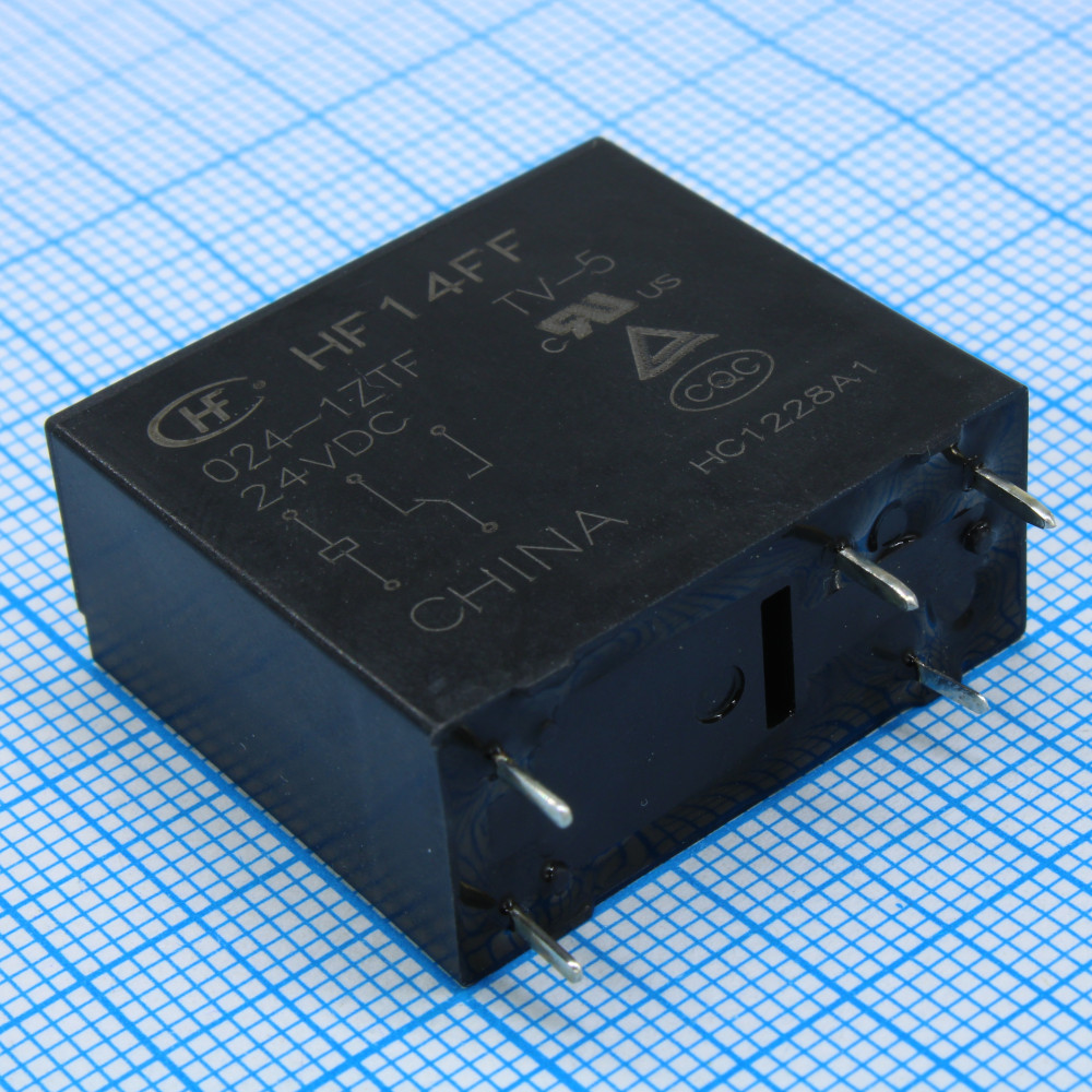 Изображение товара Реле силовое HONGFA HF14FF/024-1ZTF 10А 24В DC