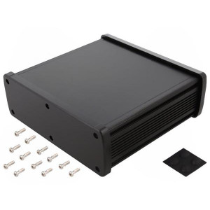 ALUG708BK160, Алюминиевый черный корпус с черными торцевыми панелями