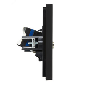 FORTE&PIANO Розетка двойная TV+RJ45 кат.6 FP137 черный IEK FP-AK20-2-K02