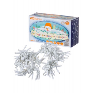 Гирлянда светодиодная "Занавес" 2х3м, 600LED, 6500К, бел. шнур, посл. подкл, IP65, 250 В, SQ0361-0045