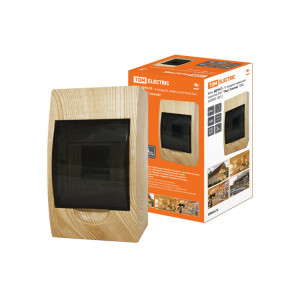 Бокс ЩРН-П-4модуля навесной пластик IP41 "Эко" (сосна) SQ0901-0012